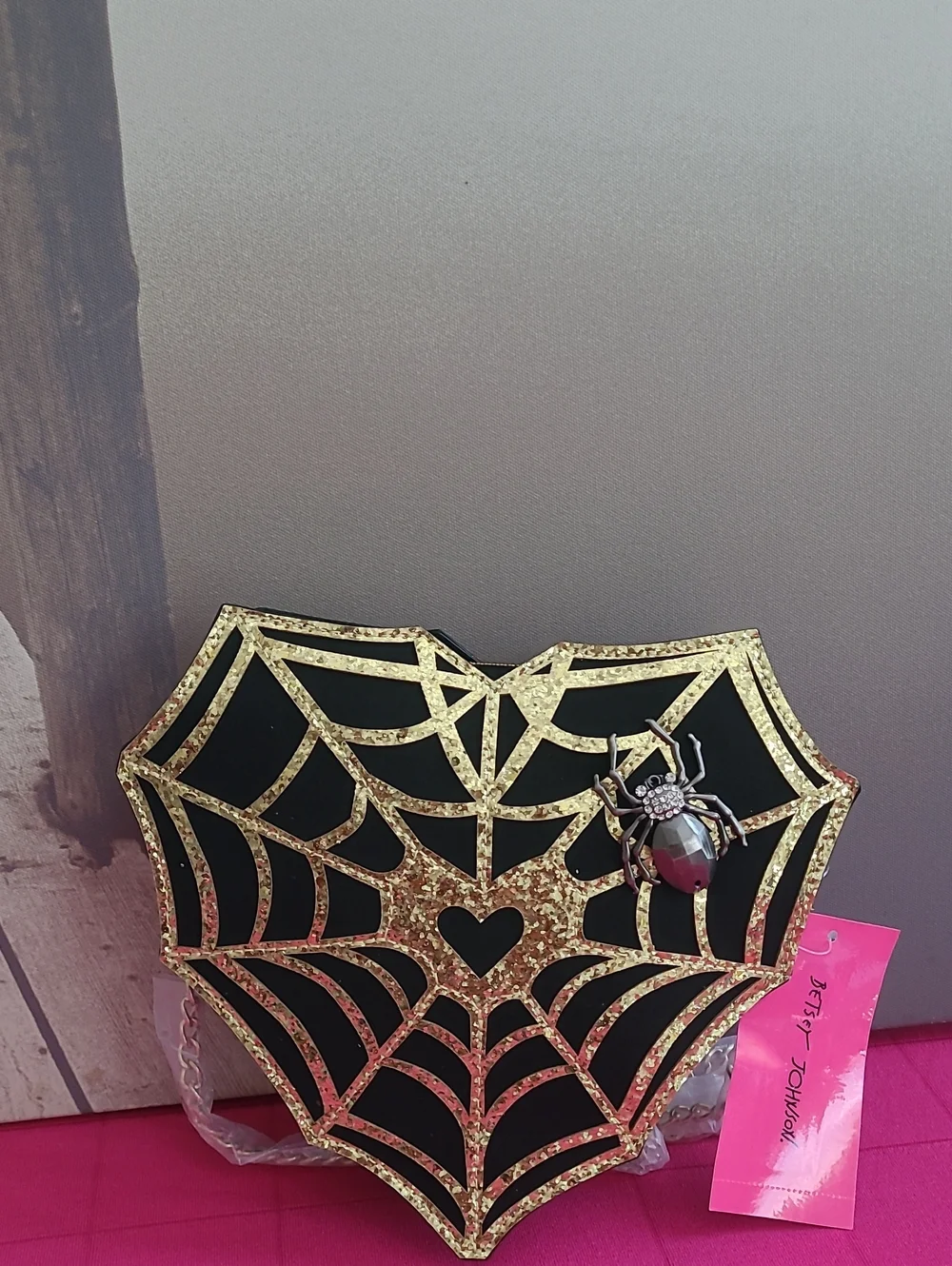Betsey Johnson Spiderweb Crossbody NWT